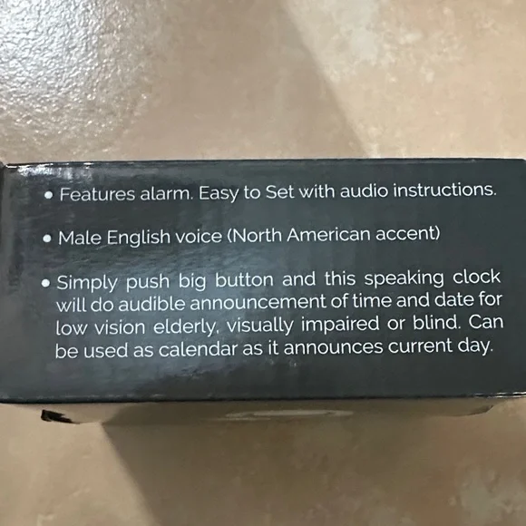 NWT CIRBIC Talking Clock with High Contrast Design - Picture 4 of 4